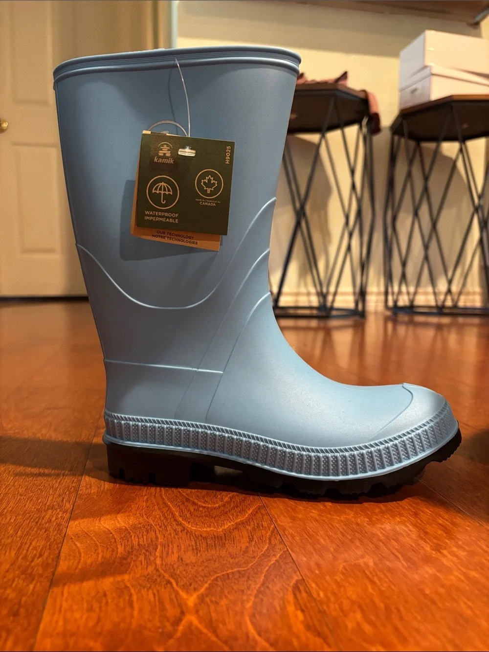 Kamik Sky Blue Waterproof Kids' Rain Boot